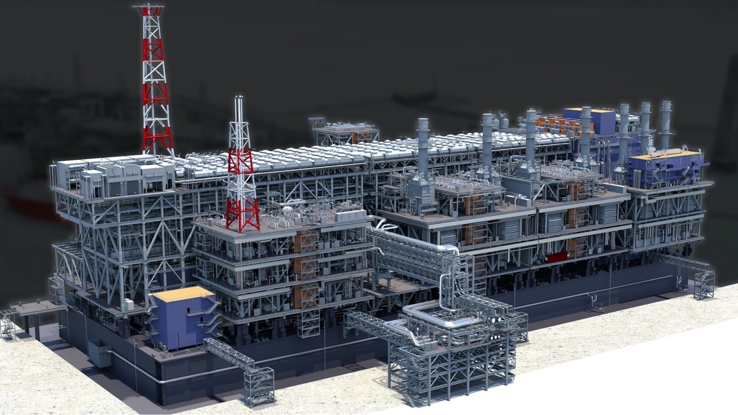 Detailed modular industrial energy facility
